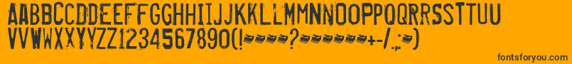 Misproject Font – Black Fonts on Orange Background