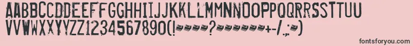 Misproject-Schriftart – Schwarze Schriften auf rosa Hintergrund