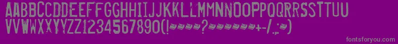 フォントMisproject – 紫の背景に灰色の文字