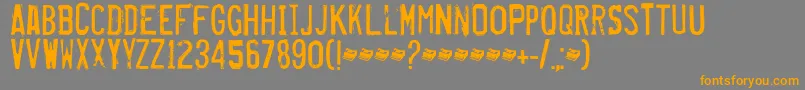Misproject-Schriftart – Orangefarbene Schriften auf grauem Hintergrund