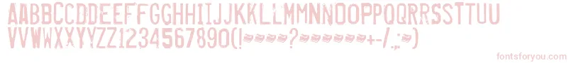 Misproject-Schriftart – Rosa Schriften auf weißem Hintergrund