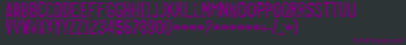 フォントMisproject – 黒い背景に紫のフォント
