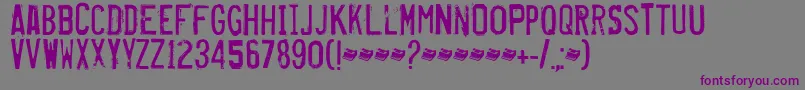 Misproject-Schriftart – Violette Schriften auf grauem Hintergrund