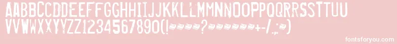 Misproject Font – White Fonts on Pink Background
