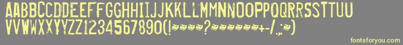 Misproject Font – Yellow Fonts on Gray Background
