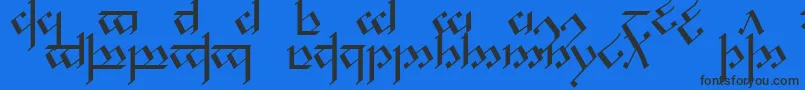 TengwarNoldor1 Font – Black Fonts on Blue Background