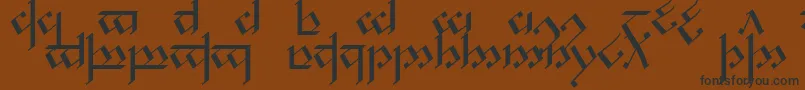 Шрифт TengwarNoldor1 – чёрные шрифты на коричневом фоне