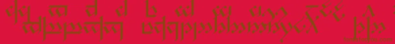 Police TengwarNoldor1 – polices brunes sur fond rouge