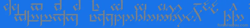 フォントTengwarNoldor1 – 青い背景に灰色の文字