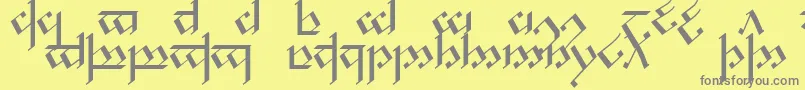 TengwarNoldor1 Font – Gray Fonts on Yellow Background