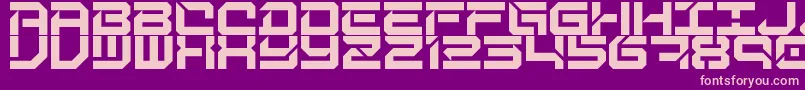 DigitalDesolationAlternate Font – Pink Fonts on Purple Background