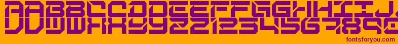 DigitalDesolationAlternate Font – Purple Fonts on Orange Background