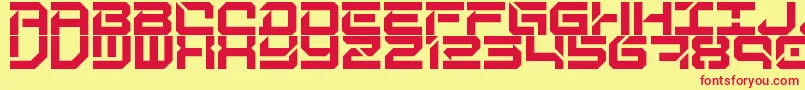 DigitalDesolationAlternate Font – Red Fonts on Yellow Background