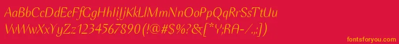 EllipseItcItalic Font – Orange Fonts on Red Background