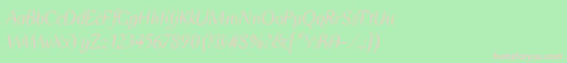 EllipseItcItalic-fontti – vaaleanpunaiset fontit vihreällä taustalla