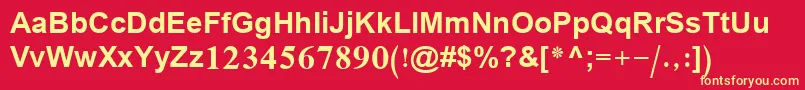 SimplifiedArabicBold Font – Yellow Fonts on Red Background