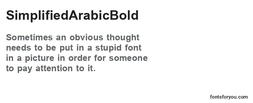 Review of the SimplifiedArabicBold Font