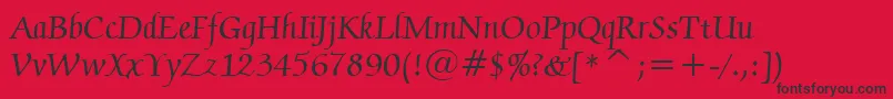 ZapfChanceryMediumBt Font – Black Fonts on Red Background