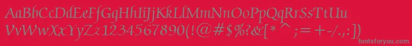 ZapfChanceryMediumBt Font – Gray Fonts on Red Background