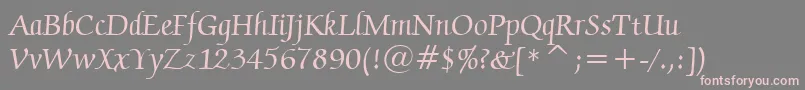 ZapfChanceryMediumBt Font – Pink Fonts on Gray Background