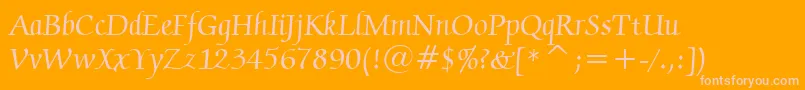 ZapfChanceryMediumBt Font – Pink Fonts on Orange Background