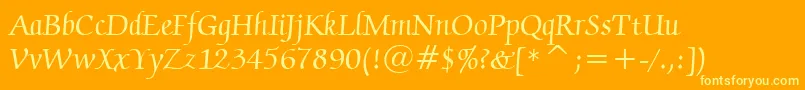 ZapfChanceryMediumBt Font – Yellow Fonts on Orange Background