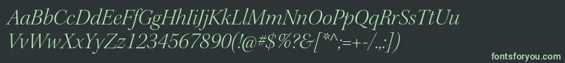 Шрифт KeplerstdLightitdisp – зелёные шрифты на чёрном фоне