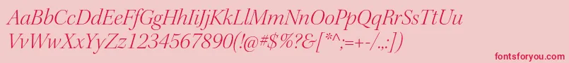 KeplerstdLightitdisp Font – Red Fonts on Pink Background