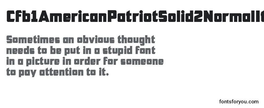 Cfb1AmericanPatriotSolid2NormalItalic (86108) フォントのレビュー