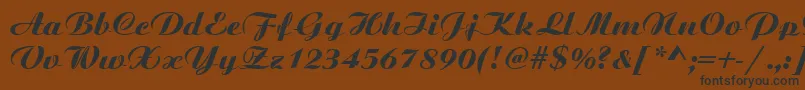 BoyarskyBoldItalic.00 Font – Black Fonts on Brown Background