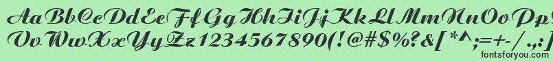 BoyarskyBoldItalic.00 Font – Black Fonts on Green Background