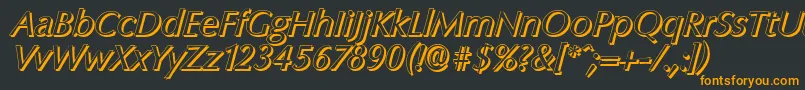 ColumbiashadowItalic Font – Orange Fonts on Black Background