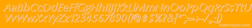 ColumbiashadowItalic Font – Pink Fonts on Orange Background