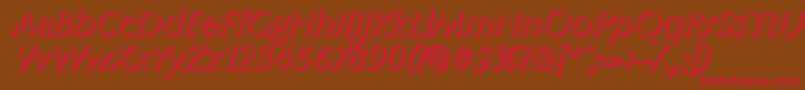 ColumbiashadowItalic Font – Red Fonts on Brown Background