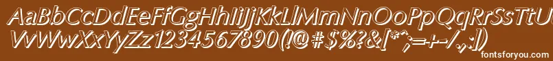 ColumbiashadowItalic Font – White Fonts on Brown Background