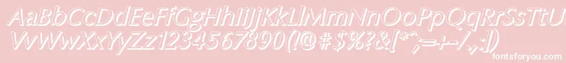ColumbiashadowItalic Font – White Fonts on Pink Background