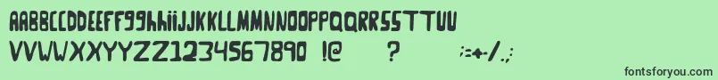 Шрифт GooseNeckRegular – чёрные шрифты на зелёном фоне