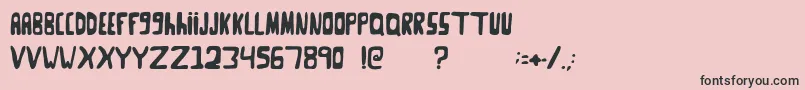 Saiba mais sobre a fonte GooseNeckRegular Fonte GooseNeckRegular – fontes pretas em um fundo rosa