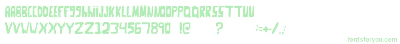 GooseNeckRegular-Schriftart – Grüne Schriften auf weißem Hintergrund