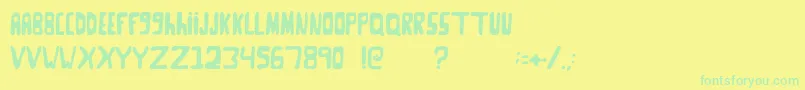 GooseNeckRegular Font – Green Fonts on Yellow Background