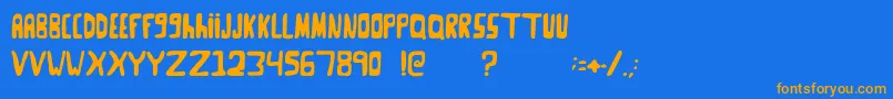 En savoir plus sur la police GooseNeckRegular Police GooseNeckRegular – polices orange sur fond bleu