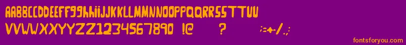 Шрифт GooseNeckRegular – оранжевые шрифты на фиолетовом фоне