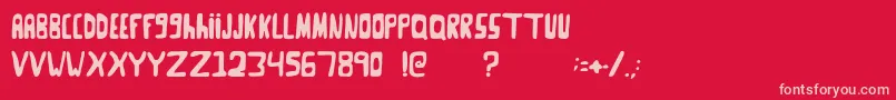 GooseNeckRegular Font – Pink Fonts on Red Background