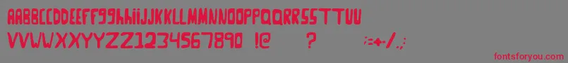 GooseNeckRegular Font – Red Fonts on Gray Background