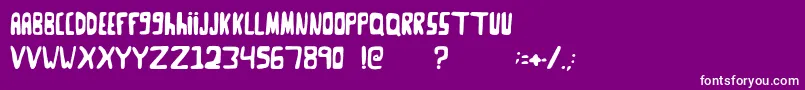 Fonte GooseNeckRegular – fontes brancas em um fundo violeta