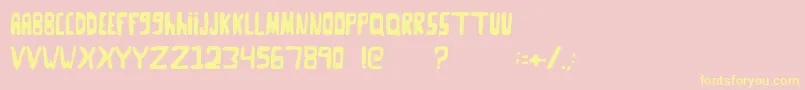 GooseNeckRegular Font – Yellow Fonts on Pink Background