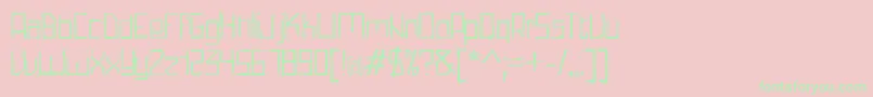 Pencilgrid Font – Green Fonts on Pink Background