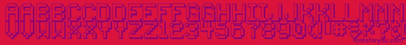 Back ffy Font – Purple Fonts on Red Background