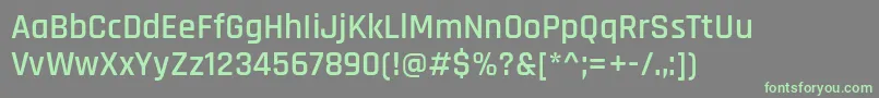 Fonte RajdhaniSemibold – fontes verdes em um fundo cinza