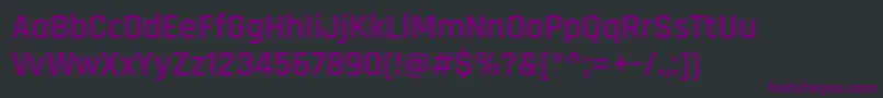 Fonte RajdhaniSemibold – fontes roxas em um fundo preto
